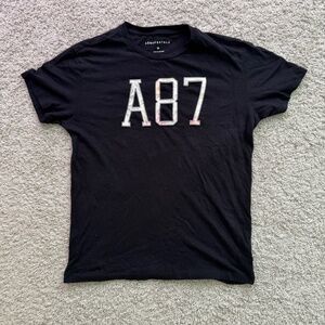 Vintage Aéropostale Short-Sleeve Appliqué T-Shirt - Black Size Medium Men’s